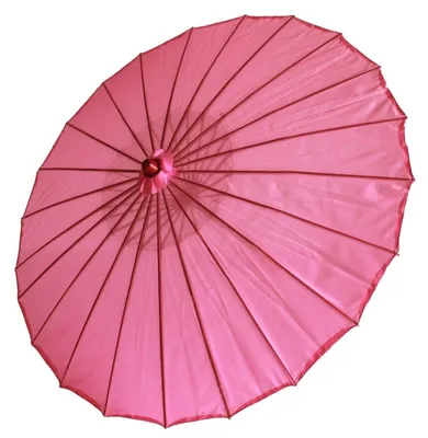 Produktbild von Sonnenschirm 104 pink Dekoschirm aus Kunstfaser, wasserfest Bambus Ø 84cm