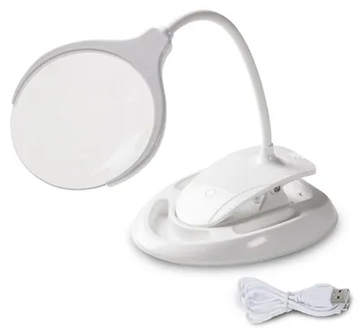 Zdjęcie produktu dla VELAMP LE008 Lampa stołowa z oświetleniem i szkłem powiększającym