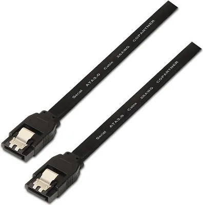 Produktbild von AISENS A130-0157, 0,5 m, SATA III, SATA 7-pin, SATA 7-pin, Männlich/Männlich, Schwarz