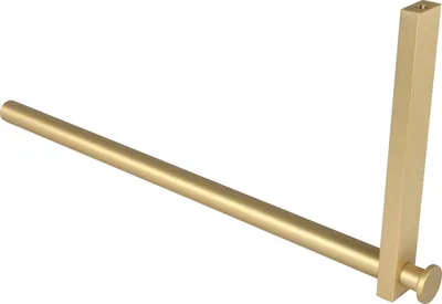 Produktbild von Simausrom Kleiderstange L Form Uvea - Kleiderstange für Hutablage - Garderobenstange L Form 320x150mm, Messing matt lackiert