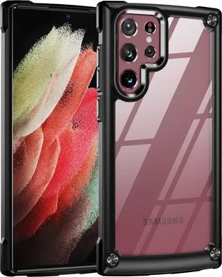 Obrázek produktu pro Pouzdro pro Samsung Galaxy S23 Ultra, Hybridní průhledné PC TPU bumper a nárazuvzdorné pouzdro černé