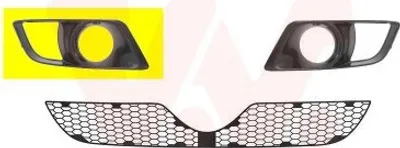 Produktbild von VAN WEZEL Lüftungsgitter Grill Stoßfänger für ALFA ROMEO 156 (932) mit Loch/Löchern für Nebellampen