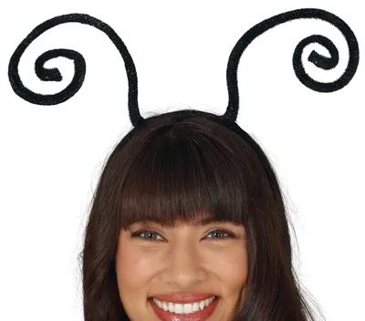 Produktbild von Marienkaefer Haarreif Karneval Tierisch Kreative Antennen Kostuem Accessoire Fasching Party, Farbe: Schwarz