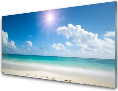Produktbild von Acrylglasbilder 100x50 Wandbild Druck Meer Strand Sonne Landschaft