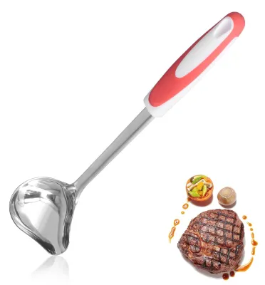 Soßenlöffel aus Edelstahl mit Ausgießer, 1 Stück, spülmaschinengeeignet