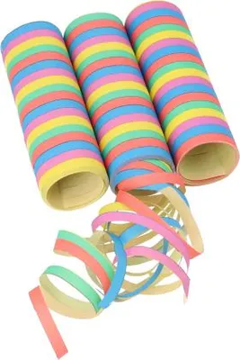 Produktbild von 36 Papstar Luftschlangen 4 m Stripes 18619