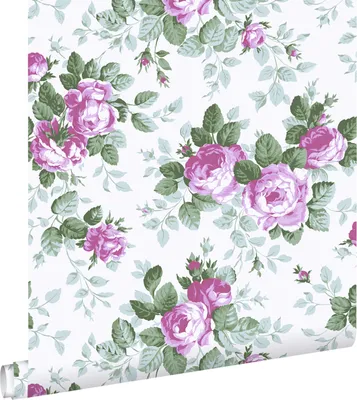 Produktbild von ESTAhome Tapete Rosen Lila 53 cm x 10.05 m