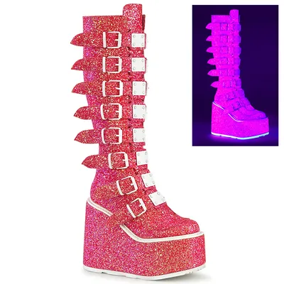 Produktbild von SWING-815UV Damen Boots von DemoniaCult, Pink EU 41, US 11