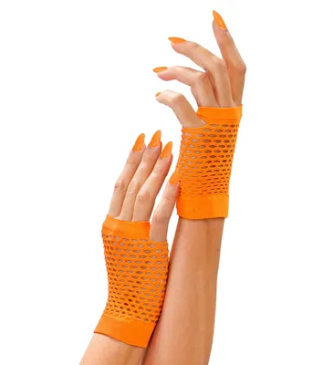 Produktbild von ORANGE Neon DISCO Mesh Handschuhe