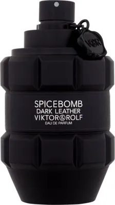 A black perfume bottle shaped like a grenade.