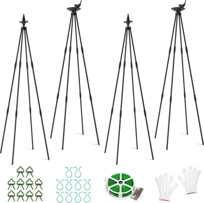 Produktbild von Metallenes Rankgerüst für Kletterpflanzen, 4er Set, Garten