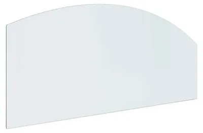 Image de vidaXL Foyer d'extérieur avec plateau en verre transparent 120 x 50 cm