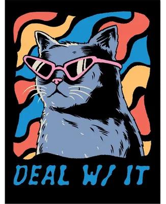 Produktbild von Popcorn Punk - "Deal With It" Gerahmtes Poster PM13522 (40 cm x 30 cm) (Schwarz/Bunt)