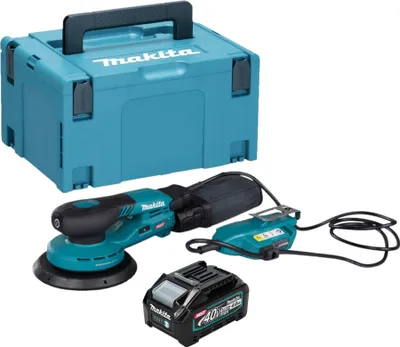 Produktbild von Makita BO 002 CGM101 Akku Exzenterschleifer 40 V max. 150 mm 5,0 mm Hub Brushless + 1x Akku 4,0 Ah + Makpac - ohne Ladegerät