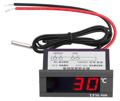 Produktbild von ZFX-900 Digitaler Temperaturregler, LED-Panel-Messgerät mit Sensor für Kühlschränke, 220 V