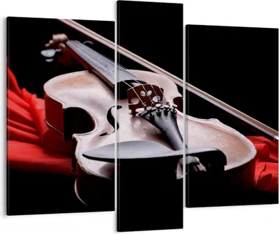 Produktbild von Bild auf Leinwand - Leinwandbild - Violine Harmonie Instrument Musik - 95x80cm - Wand Bild - Wanddeko - Leinwanddruck - Bilder - Kunstdruck - Leinwand bilder - Wandkunst - CB95x80-2183