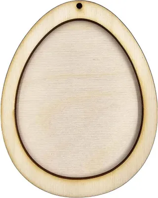Zdjęcie produktu dla Jajko drewniane z ramką 12cm