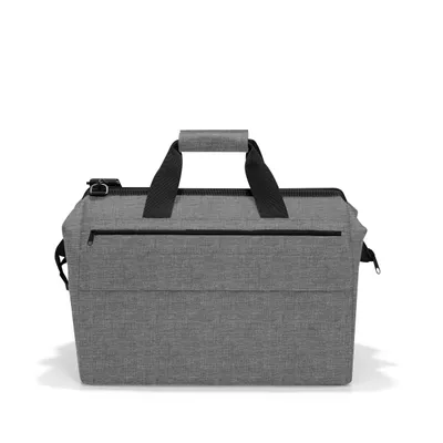 Zdjęcie produktu dla reisenthel allrounder L pocket, torba podróżna, torba sportowa, torba na ramię, torba lekarska, torba, tkanina poliestrowa, Twist Silver, 32 L, MK7052