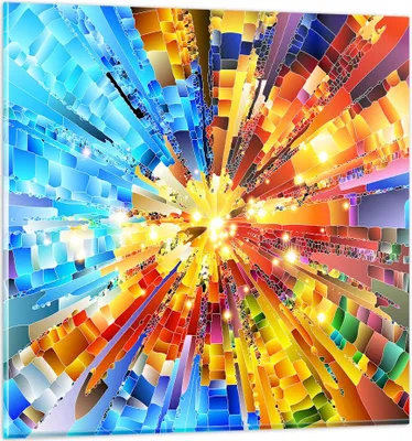 Produktbild von Bilder auf glas - Abstraktion modern - 60x60cm - Glasbilder - Wandbilder - Kunstdruck - zum Aufhängen bereit - Wanddekoration aus Glas - Glas Bilder - Wandbild auf Glas - Einteilig - GAC60x60-3982