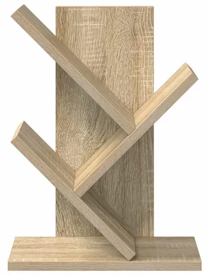 Obrázek produktu pro Police na knihy, 3 patra, rozměry 30 x 18 x 40 cm, materiál: dřevovláknitá deska