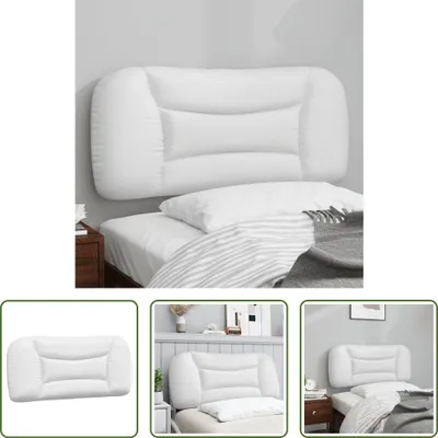 Immagine prodotto di The Living Store Cuscino per testiera bianco 80 cm in ecopelle