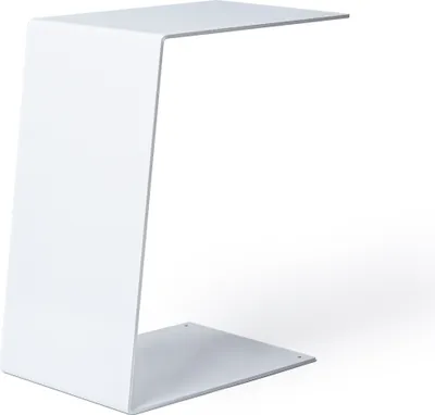 Produktbild von Beistelltisch ST1 Weiss Metall 40x30x55 cm mit Ablagefläche