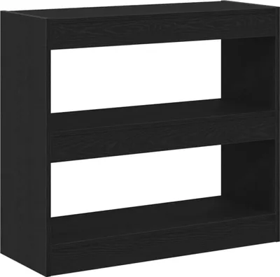 Image de Étagère vidaXL, 2 pièces, noir, aspect chêne, 80 x 30 x 72 cm