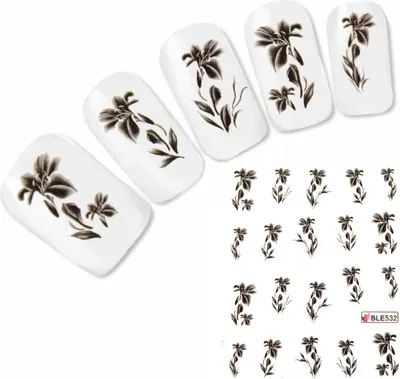 Produktbild von Tattoo Nail Art Flower Aufkleber Blume Nagel Sticker Neu!