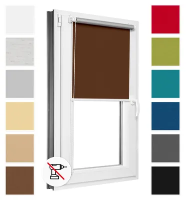 Obrázok produktu pre Estika Zatemňovacia roleta bez vŕtania - 125 x 150 cm - Bronzová - Termoroleta