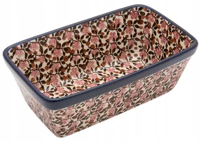 Produktbild von Ceramika Bolesławiec Auflaufform 16 cm Blumendekor handgefertigt