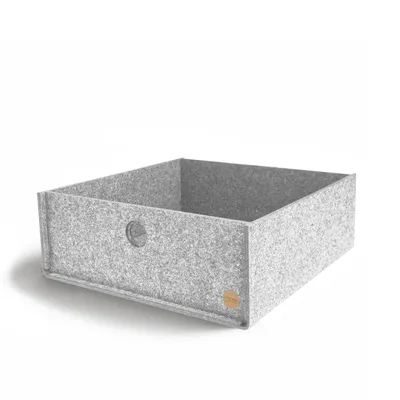 Produktbild von Aufbewahrungsbox CARGA Filz 35 x 20 x 15 cm ohne Deckel in hellgrau meliert