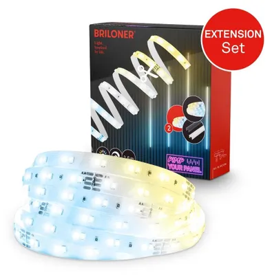 Image de Briloner Pimp your Panel LED Strip, Set d'extension CCT, Pimp your Panel, Raccourcissable, Autoadhésif, Blanc, 260 x 1 cm