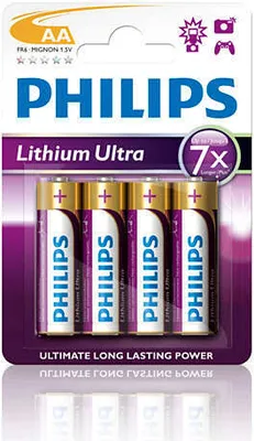 Image de Philips baterie AA Ultra lithium - 4ks