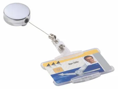 Produktbild von DURABLE Jojo CHROME mit Druckknopfschlaufe 10 St., 822523 silber