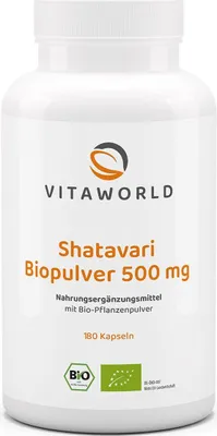 Obrázek produktu pro Šatavari 500 mg organické kapsle 180 kapslí
