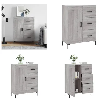 Obrázok produktu pre vidaXL Príborník Grey Sonoma 69,5x34x90 cm Materiál na báze dreva - Príborník - Príborníky - Skrinka - Bočná skrinka