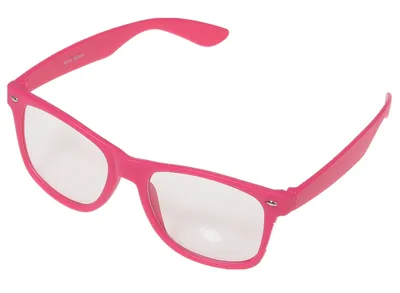 Produktbild von Miobo Sonnenbrillen Party Brillen 1980 style Retro Atzen Nerdbrille Hornbrille Sonnenbrille oder Klarglas Schwarz (Pink Klarglas)