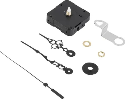Produktbild von Einfaches Quarz-Wanduhrwerk-Set, schwarz, mit Zeigern, DIY-Reparatur-Teile-Werkzeug