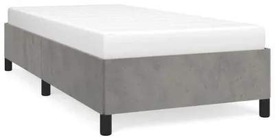 Productafbeelding van vidaXL Bedframe zonder matras, lichtgrijs, 80x200 cm, fluweel