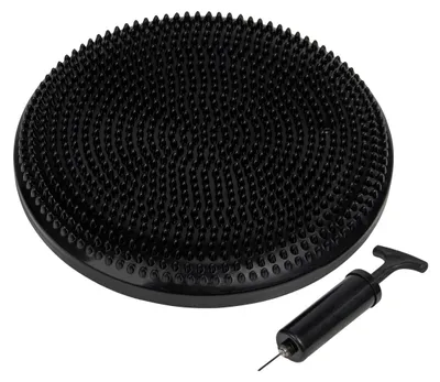 Produktbild von VirtuFit Balancenkissen Wackelkissen inkl. Pumpe 33 x 33 x 6 cm Schwarz