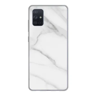 Produktbild von MuchoWow® Handyhülle Schutzhülle Hülle für Samsung Galaxy A71 Marmor - Strukturiert - Weiß - Grau - Stein - Marmoroptik Silikon Softcase Handy Hülle - Kartenbesitzer