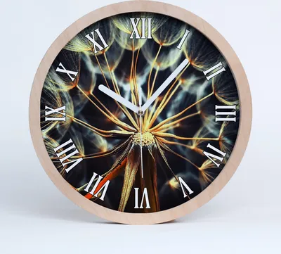 Produktbild von Holzuhr 25fi cm wanduhr - weiße Spitzen - Löwenzahn