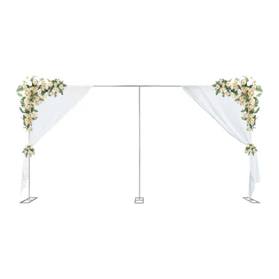 Produktbild von Hochzeitsbogen Rosenbogen, Gartenbogen 3x6m Hochzeitsständer silber max 10kg