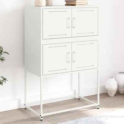 Obrázok produktu pre vidaXL Príborník biely 68,5x38,5x107 cm oceľ