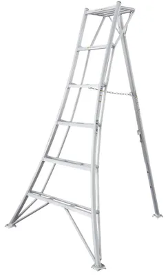 Produktbild von Niwaki Aluminium 3-Holm-Gartenleiter Silber 149x125x183 cm