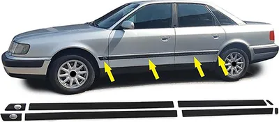 Produktbild von Stoßleisten Zierleisten Türleisten Set 8 teilig für Audi 100 C4 90-94