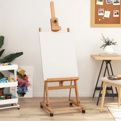 Zdjęcie produktu dla vidaXL Sztaluga 55x53,5x178 cm lite drewno bukowe