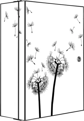 Produktbild von Medizinschrank anthrazit Stahl Motiv Pusteblume 2