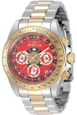 Obrázok produktu pre Invicta Speedway 50495 Pánske Hodinky - Quartz Hnutie - Nerezová Oceľ s Červeným Ciferníkom - 39 mm