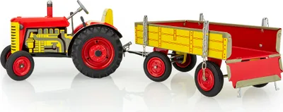 Obrázok produktu pre Traktor ZETOR s valníkom - červený - kovové kolesá